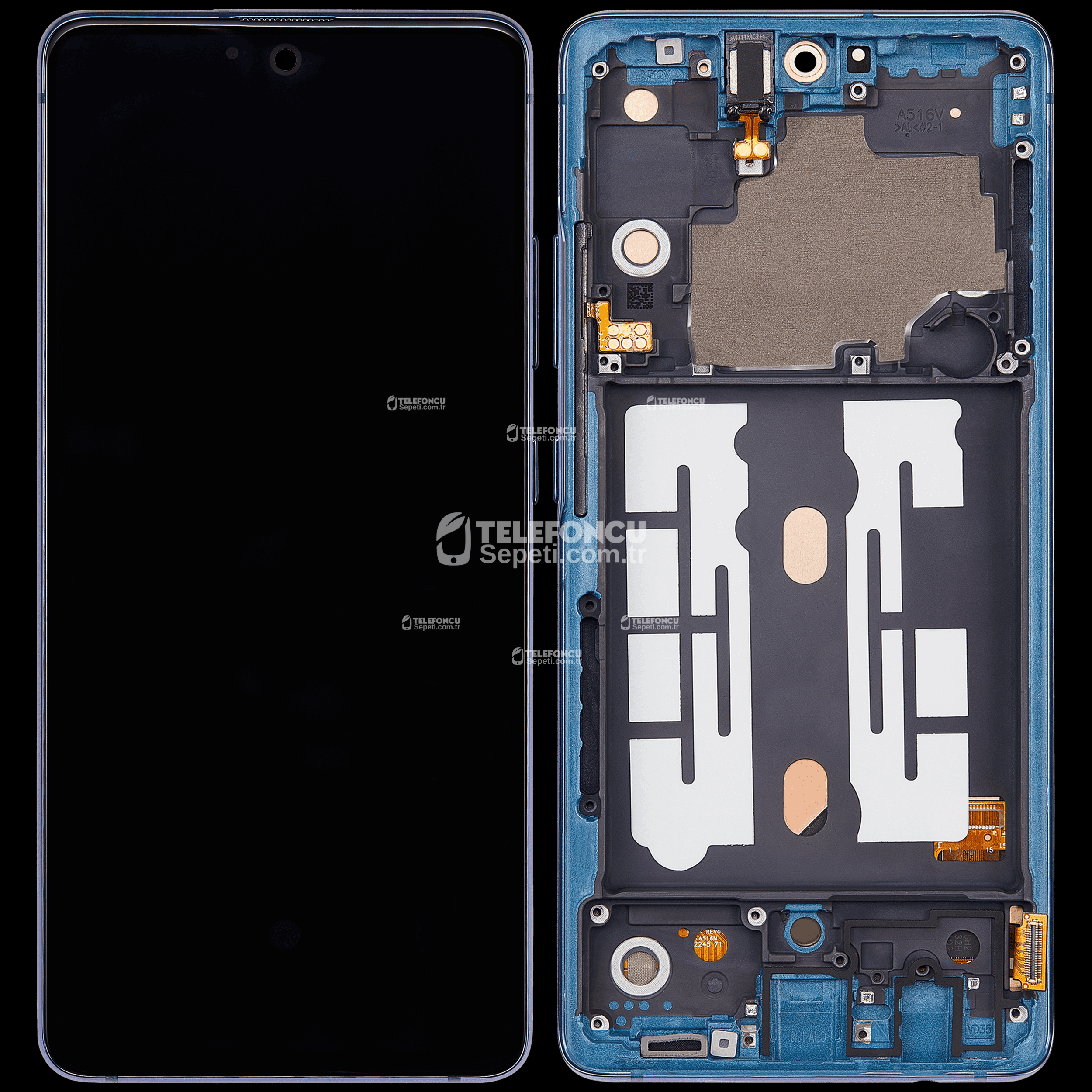 Samsung-Galaxy-A51-5G-Ile-Uyumlu-UW-A516V-2020-Sadece-Verizon-5G-UW-Cercevesi-Orijinal-Prizma-Tuglalari-Mavi-Cerceveli-ekran-Orijinal-Ekrani-2 Samsung Galaxy A51 5G İle Uyumlu UW (A516V 2020) (Sadece Verizon 5G UW Çerçevesi) Orijinal (Prizma Tuğlaları Mavi) Çerçeveli ekran Orijinal Ekranı - Görsel 3