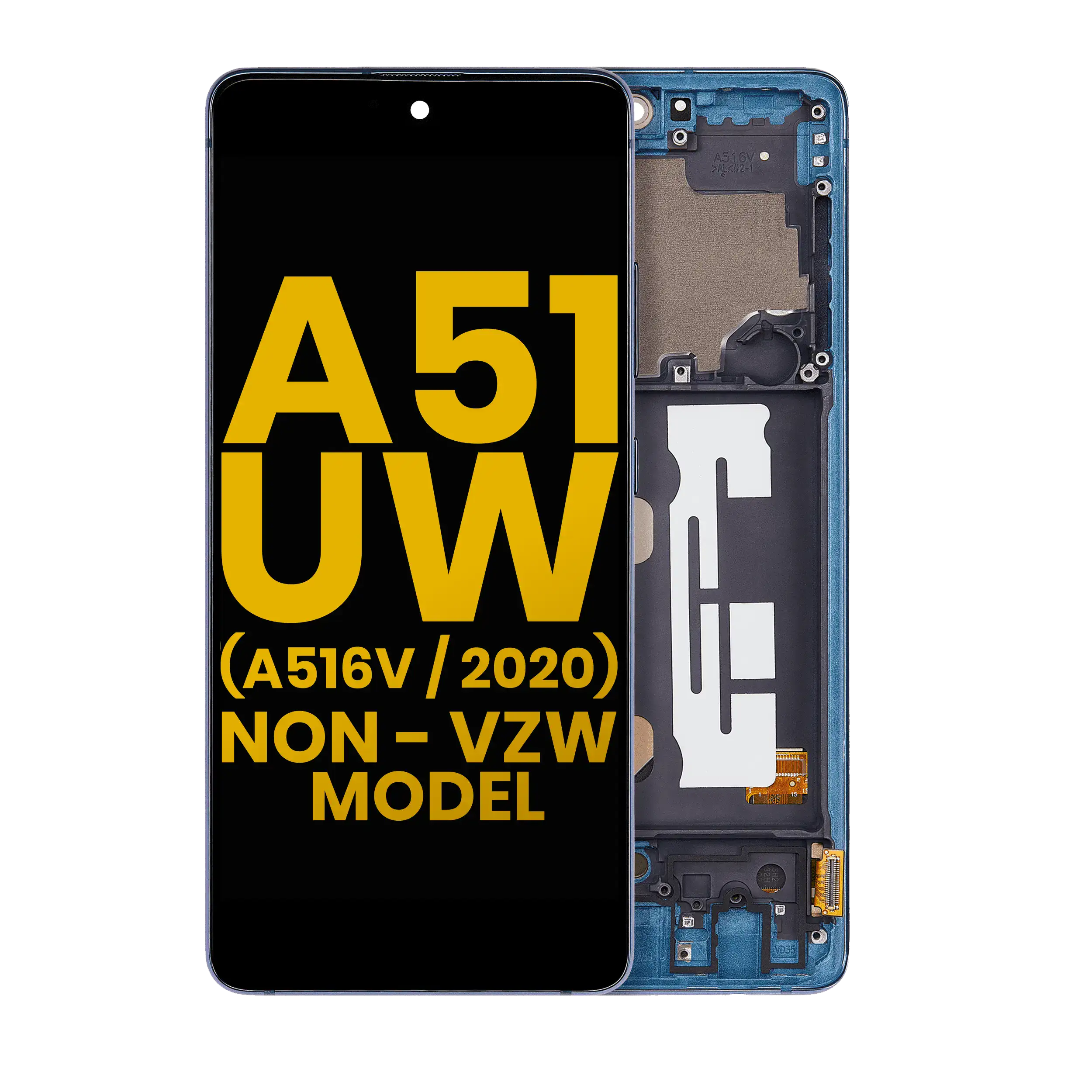 Samsung Galaxy A51 5G İle Uyumlu UW (A516V 2020) (Sadece Verizon 5G UW Çerçevesi) Orijinal (Prizma Tuğlaları Mavi) Çerçeveli ekran Orijinal Ekranı Samsung Galaxy A51 5G İle Uyumlu UW (A516V 2020) (Sadece Verizon 5G UW Çerçevesi) Orijinal (Prizma Tuğlaları Mavi) Çerçeveli ekran Orijinal Ekranı