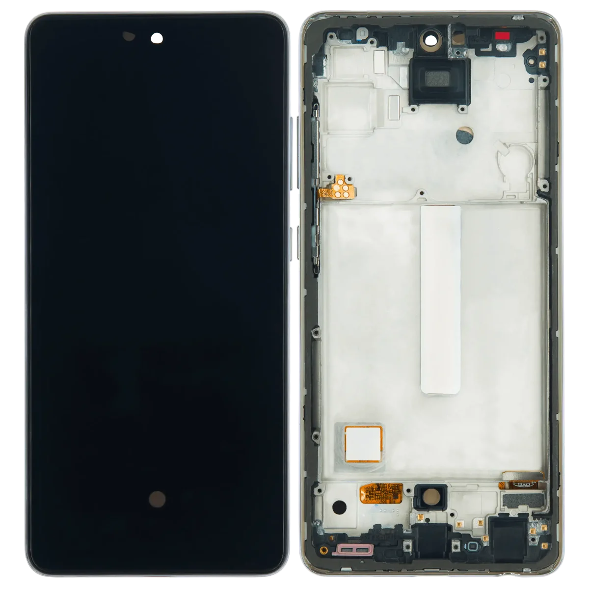 Samsung Galaxy A52 4G İle Uyumlu (A525 2021) A52 5G (A526 2021) A52S 5G (A528 2021) (6,36") (Harika Beyaz) Çerçeveli ekran Orijinal Ekranı - Görsel 3