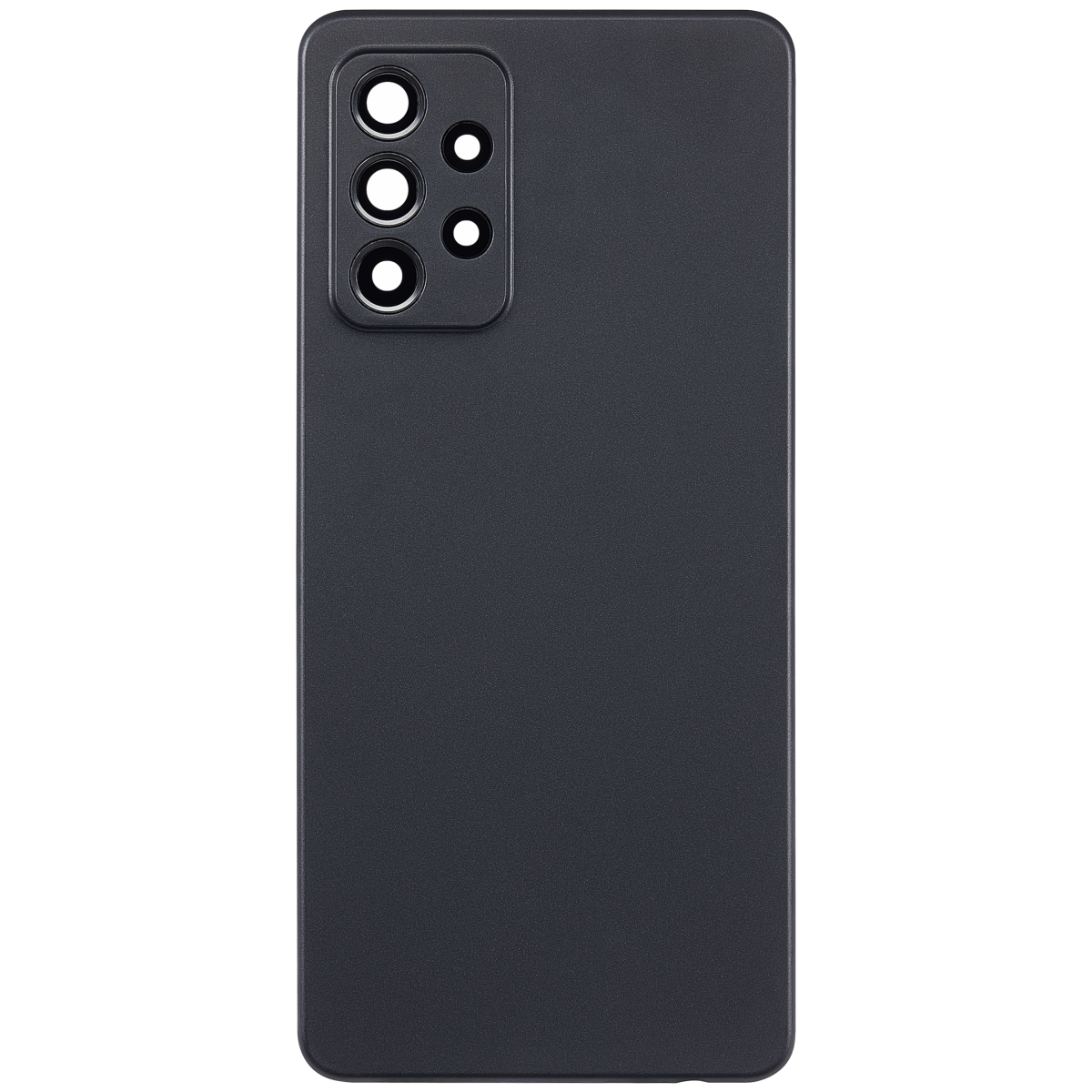 Samsung Galaxy A52 4G İle Uyumlu Arka Kapak Camı Kamera Lensli (A525 2021)  (Siyah) - Görsel 3