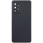 Samsung Galaxy A52 4G İle Uyumlu Arka Kapak Camı Kamera Lensli (A525 2021)  (Siyah) - Görsel 3