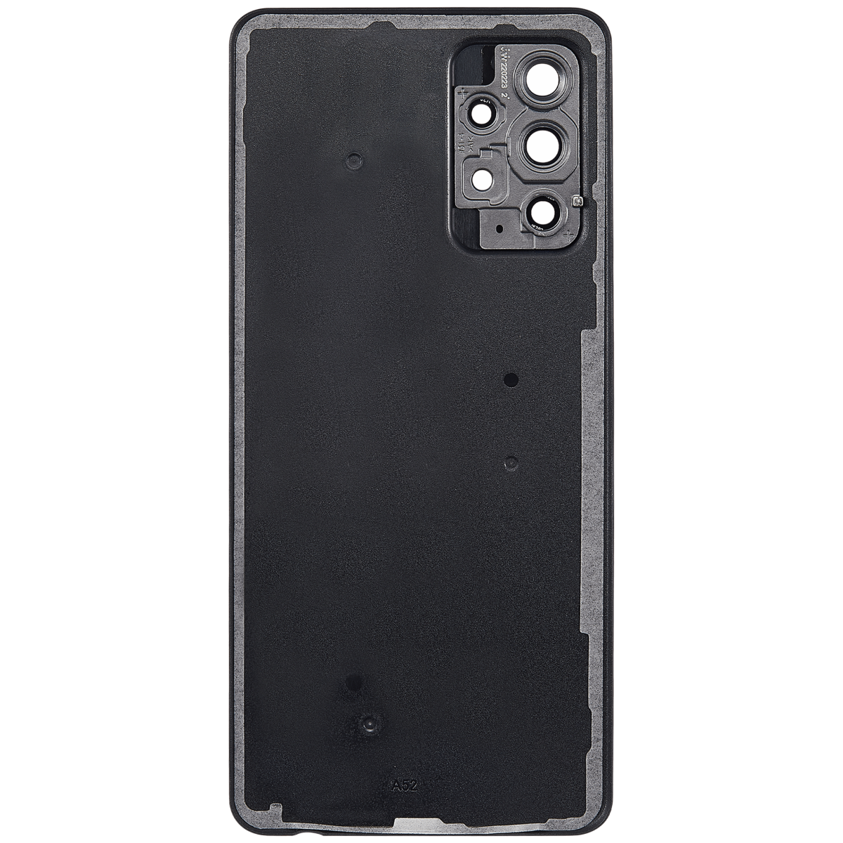 Samsung Galaxy A52 4G İle Uyumlu Arka Kapak Camı Kamera Lensli (A525 2021)  (Siyah) - Görsel 4