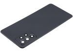 Samsung Galaxy A52 4G İle Uyumlu Arka Kapak Camı Kamera Lensli (A525 2021)  (Siyah) - Görsel 5