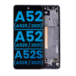 Samsung Galaxy A52 4G İle Uyumlu Çerçeveli ekran LCD Ekranı (Parmak İzi Sensörü Olmadan) (A525 2021) A52 5G (A526 2021) A52S (A528 2021) (Satış Sonrası: Incell) (Harika Beyaz) - Görsel 2