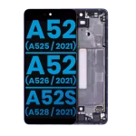 Samsung Galaxy A52 4G İle Uyumlu Çerçeveli ekran LCD Ekranı (Parmak İzi Sensörü Olmadan) (A525 2021) A52 5G (A526 2021) A52S (A528 2021) (Satış Sonrası: Incell) (Harika Violet) - Görsel 3