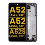 Samsung Galaxy A52 4G İle Uyumlu Çerçeveli ekran Orijinal Ekranı (A525 2021) A52 5G (A526 2021) A52S 5G (A528 2021) Orijinal (Harika Siyah) - Görsel 2