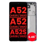 Samsung Galaxy A52 4G İle Uyumlu Çerçeveli ekran Orijinal Ekranı(A525 2021) A52 5G (A526 2021) A52S 5G (A528 2021) (6
