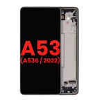 Samsung Galaxy A53 5G İle Uyumlu (A536 2022) (6.46") (Aftermarket Plus) (Siyah) Çerçeveli ekran Orijinal Ekranı - Görsel 3