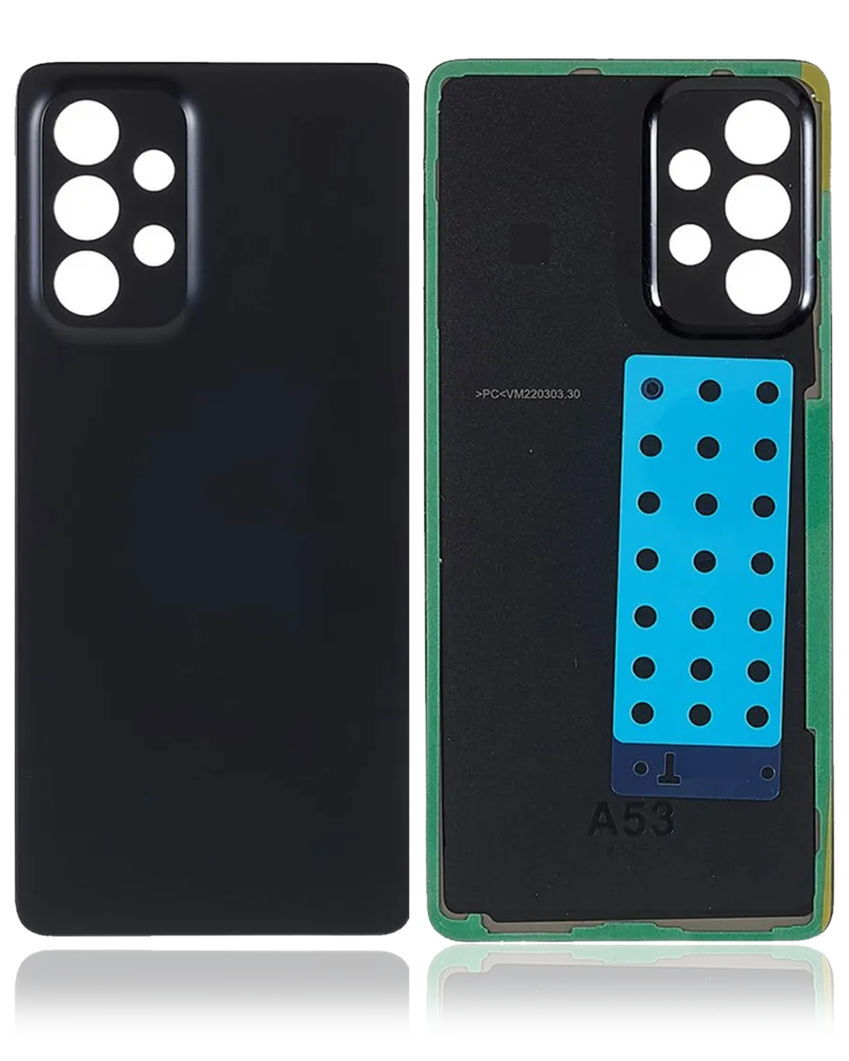Samsung Galaxy A53 5G İle Uyumlu Arka kapak Cam (A536 2022) (Aftermarket Plus) (Siyah) - Görsel 3