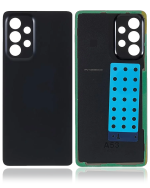 Samsung Galaxy A53 5G İle Uyumlu Arka kapak Cam (A536 2022) (Aftermarket Plus) (Siyah) - Görsel 3