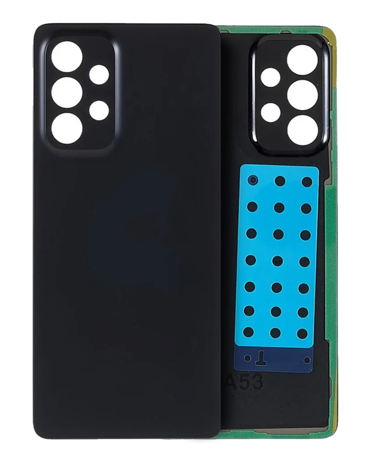Samsung Galaxy A53 5G İle Uyumlu Arka kapak Cam (A536 2022) (Aftermarket Plus) (Siyah) - Görsel 5