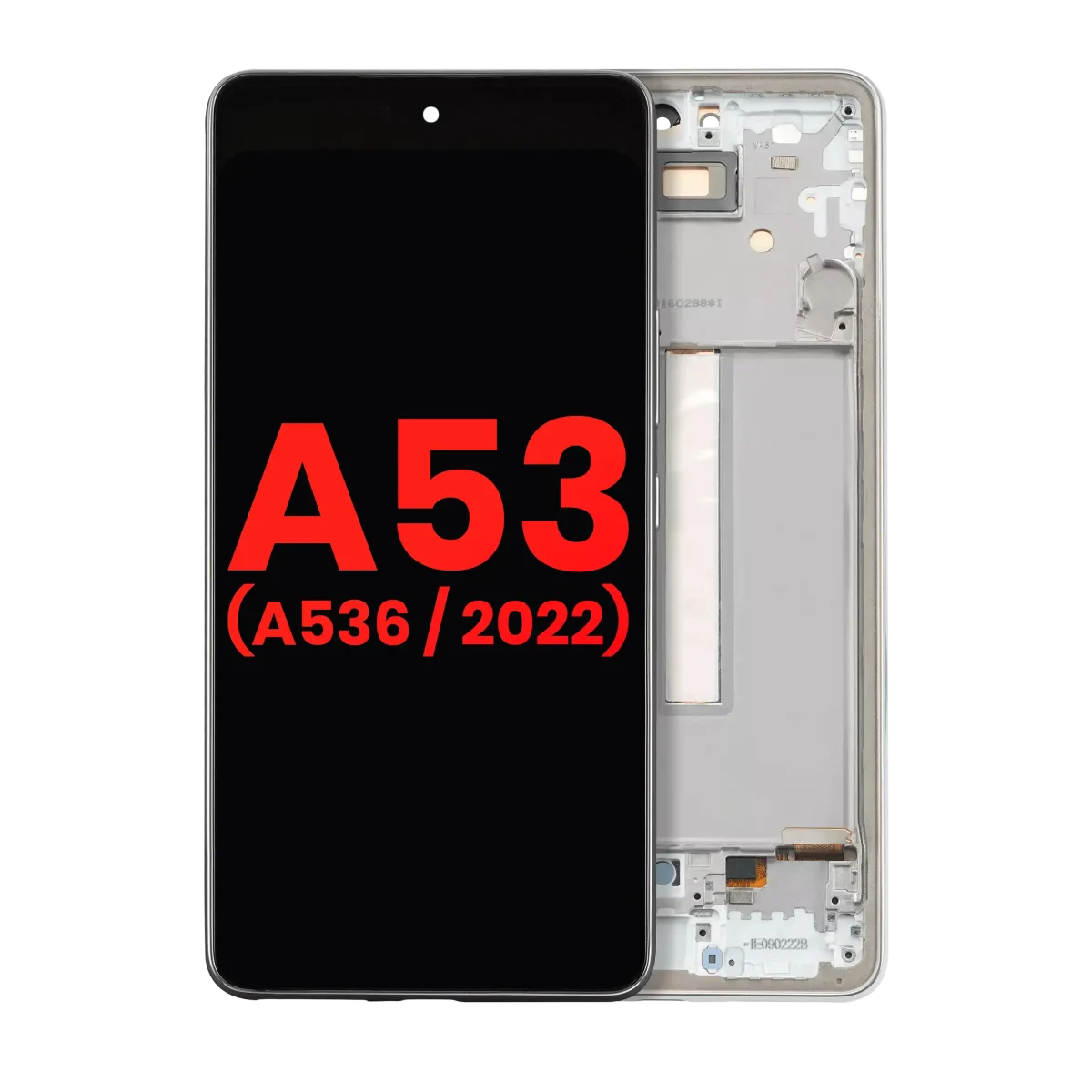 Samsung Galaxy A53 5G İle Uyumlu İçin Çerçeveli ekran (A536 2022) (6.36") (Aftermarket Plus) (Beyaz)  Orijinal Ekranı