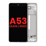 Samsung Galaxy A53 5G İle Uyumlu İçin Çerçeveli ekran (A536 2022) (6.36") (Aftermarket Plus) (Beyaz)  Orijinal Ekranı - Görsel 3