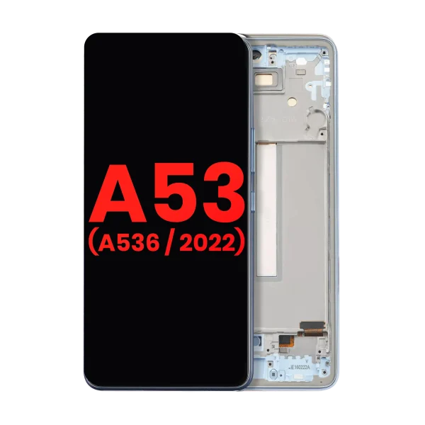 Samsung Galaxy A53 5G İle Uyumlu İçin Çerçeveli ekran (A536 2022) (6.36") (Aftermarket Plus) (Mavi)  Orijinal Ekranı
