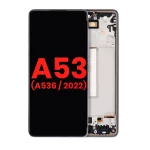 Samsung Galaxy A53 5G İle Uyumlu İçin Çerçeveli ekran (A536 2022) (6.36") (Aftermarket Plus) (Siyah)  Orijinal Ekranı