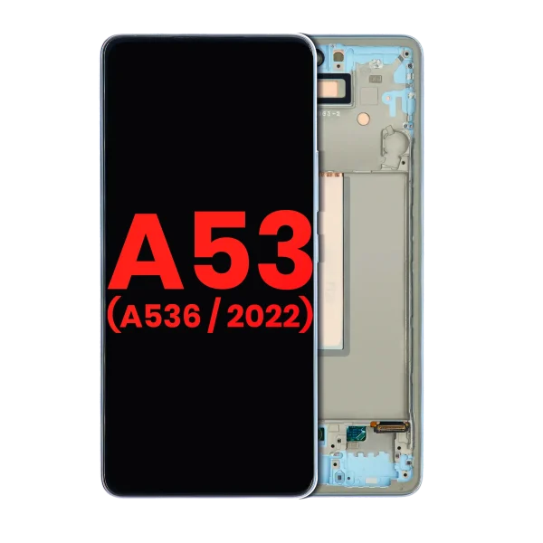 Samsung Galaxy A53 5G İle Uyumlu İçin Çerçeveli ekran (A536 2022) (6.46") (Aftermarket Plus) (Mavi)  Orijinal Ekranı