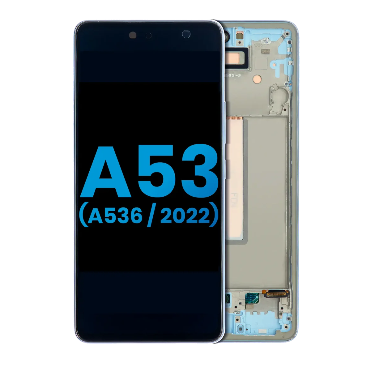 Samsung Galaxy A53 5G İle Uyumlu İçin Çerçeveli ekran (A536 2022)  LCD Ekranı (Parmak İzi Sensörü Olmadan) (Mavi) - Görsel 3