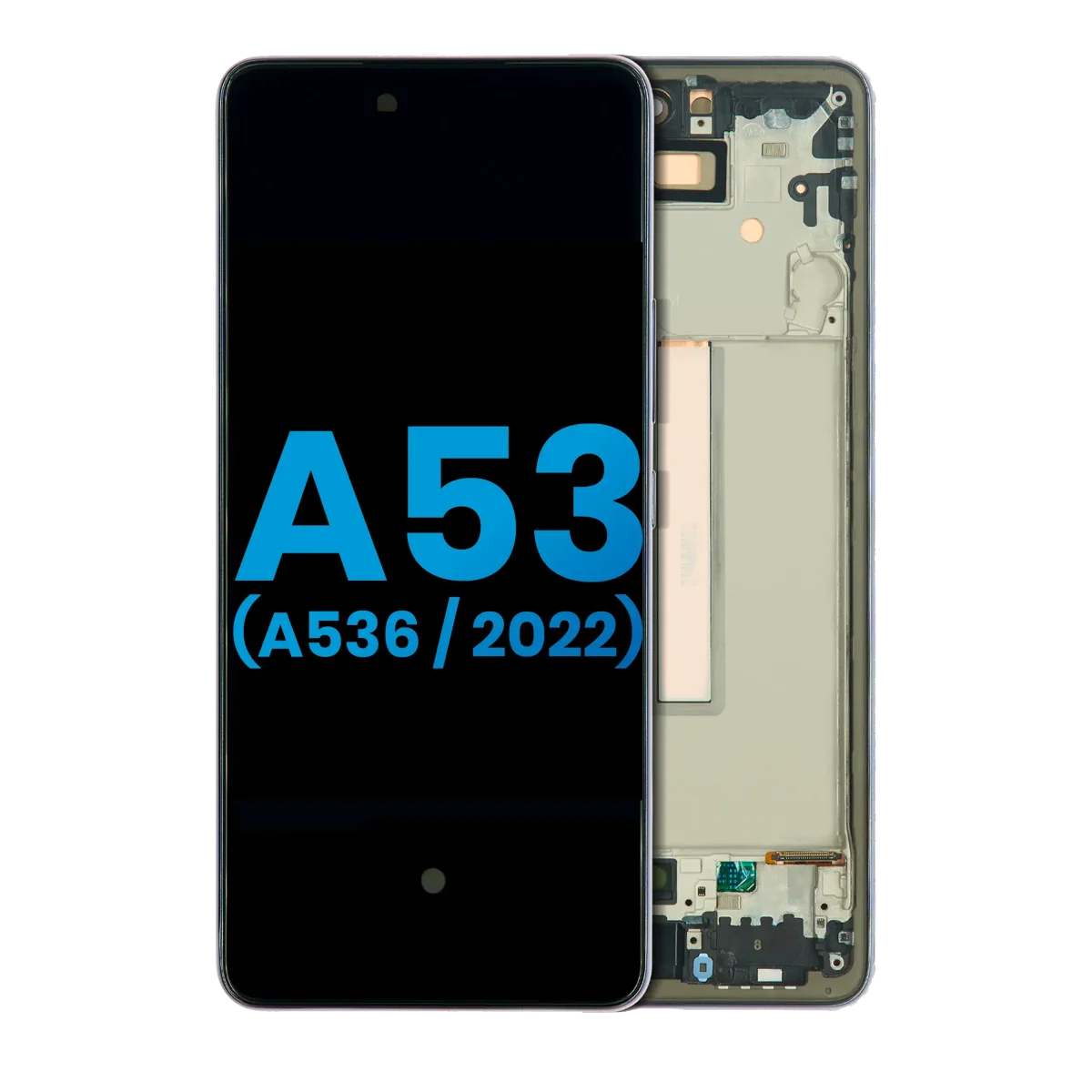 Samsung Galaxy A53 5G İle Uyumlu İçin Çerçeveli ekran (A536 2022)  LCD Ekranı (Parmak İzi Sensörü Olmadan) (Yan Sanayi: Incell) (Siyah)