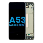 Samsung Galaxy A53 5G İle Uyumlu İçin Çerçeveli ekran (A536 2022)  LCD Ekranı (Parmak İzi Sensörü Olmadan) (Yan Sanayi: Incell) (Siyah)