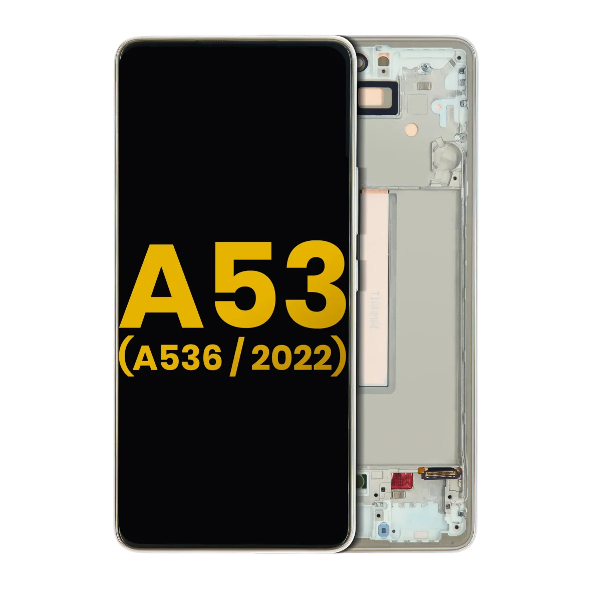 Samsung Galaxy A53 5G İle Uyumlu İçin Çerçeveli ekran (A536 2022) Orijinal (Beyaz)  Orijinal Ekranı