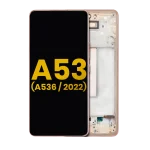Samsung Galaxy A53 5G İle Uyumlu İçin Çerçeveli ekran (A536 2022) Orijinal (Şeftali)  Orijinal Ekranı - Görsel 3