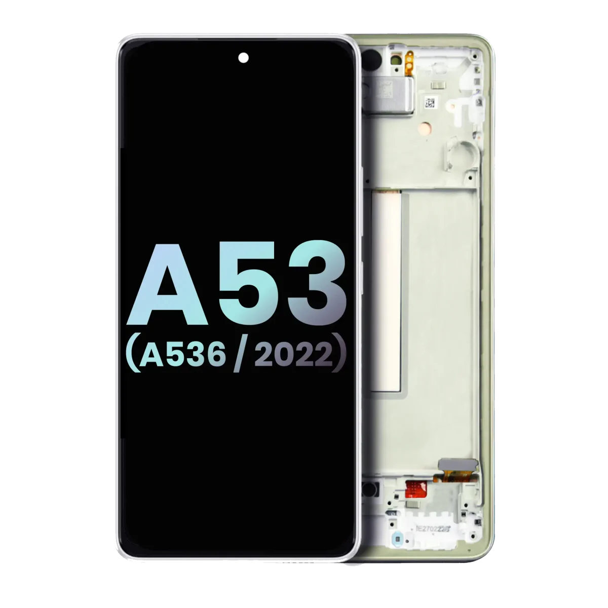 Samsung Galaxy A53 5G İle Uyumlu İçin Çerçeveli ekran (A536 2022) (Servis Paketi) (Beyaz)  Orijinal Ekranı