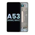 Samsung Galaxy A53 5G İle Uyumlu İçin Çerçeveli ekran (A536 2022) (Servis Paketi) (Mavi)  Orijinal Ekranı - Görsel 2