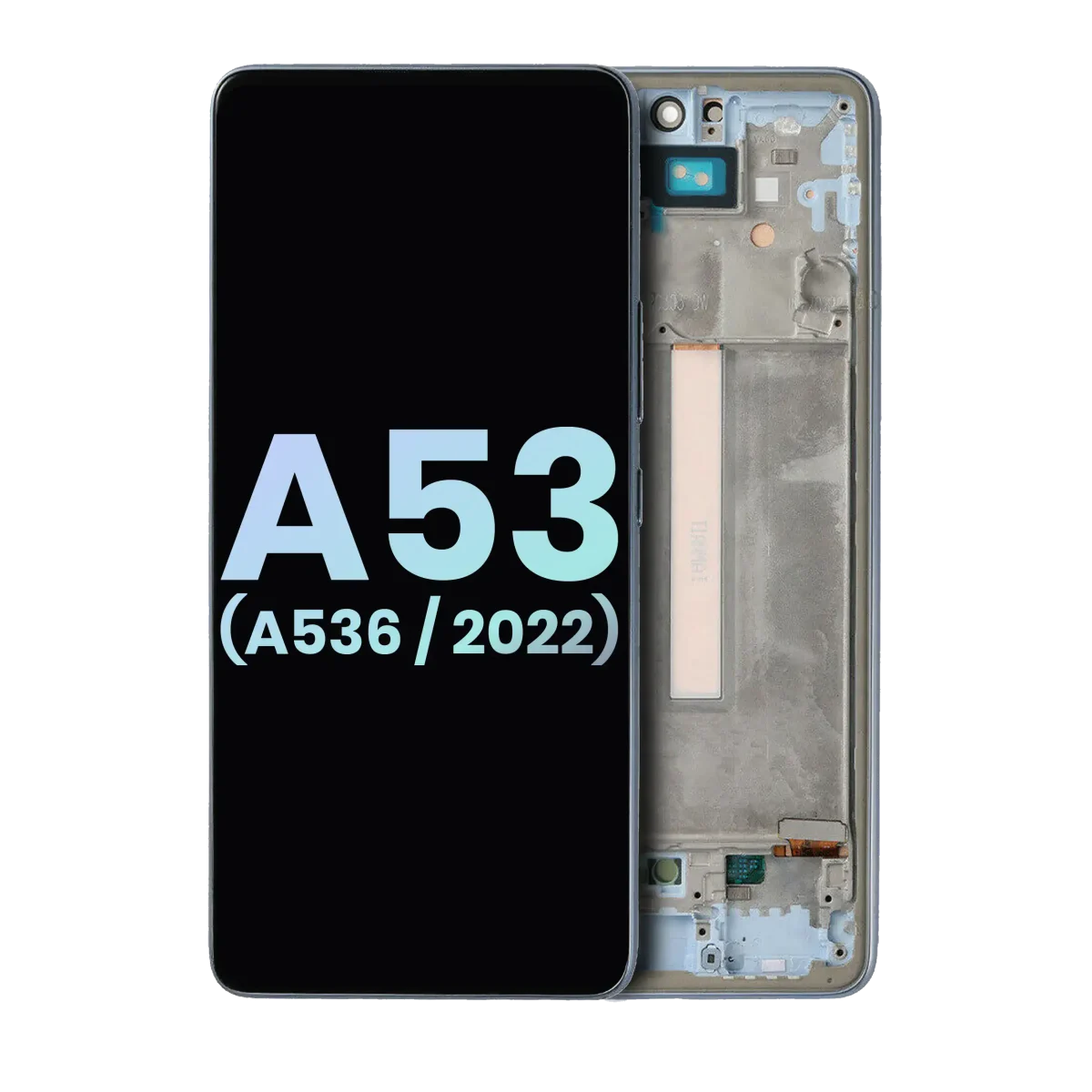 Samsung Galaxy A53 5G İle Uyumlu İçin Çerçeveli ekran (A536 2022) (Servis Paketi) (Mavi)  Orijinal Ekranı