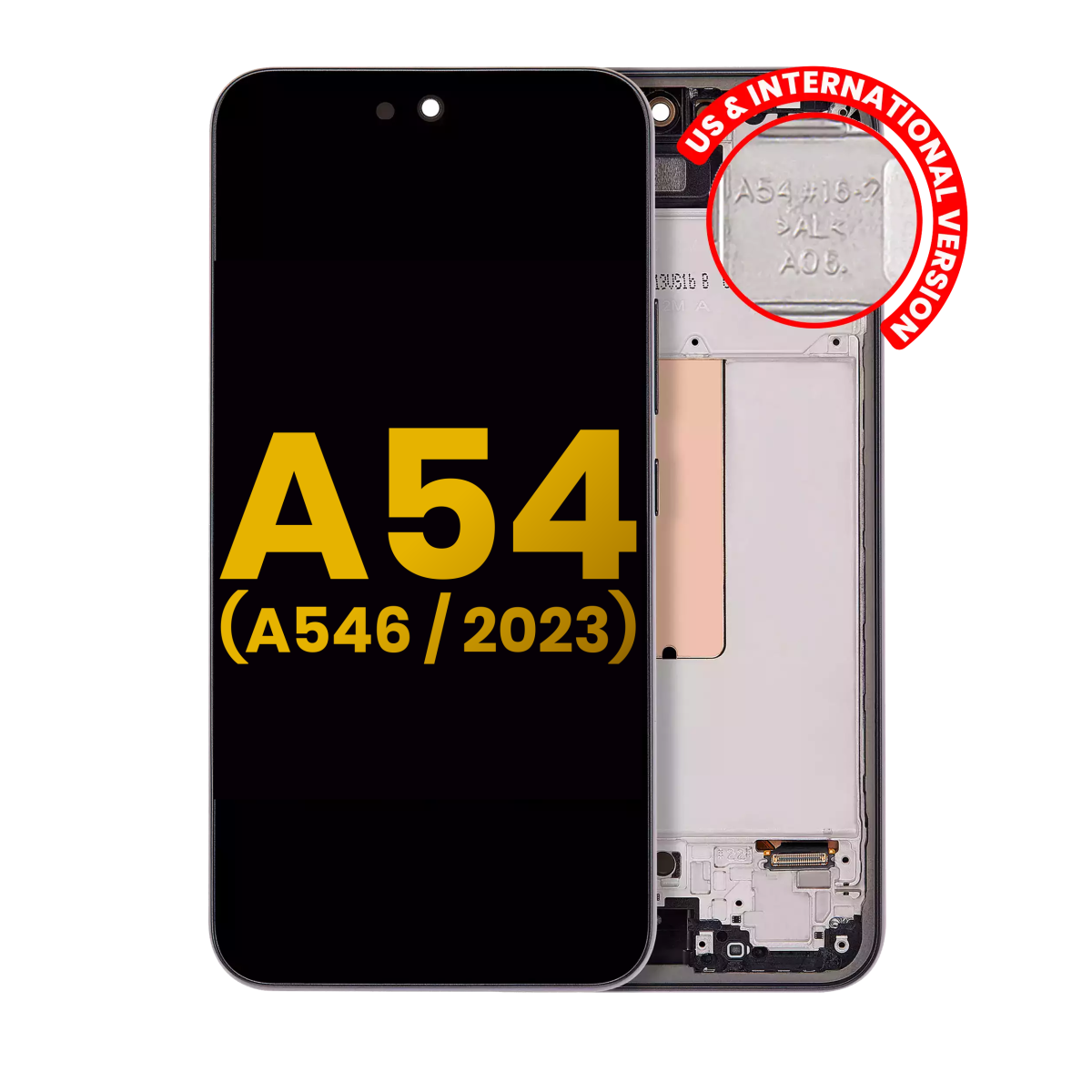 Samsung Galaxy A54 5G İle Uyumlu (A546 2023) - Orijinal (Grafit) Çerçeveli ekran Orijinal Ekranı