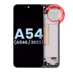 Samsung Galaxy A54 5G İle Uyumlu (A546 2023) - (Servis Paketi) (Grafit) Çerçeveli ekran Orijinal Ekranı