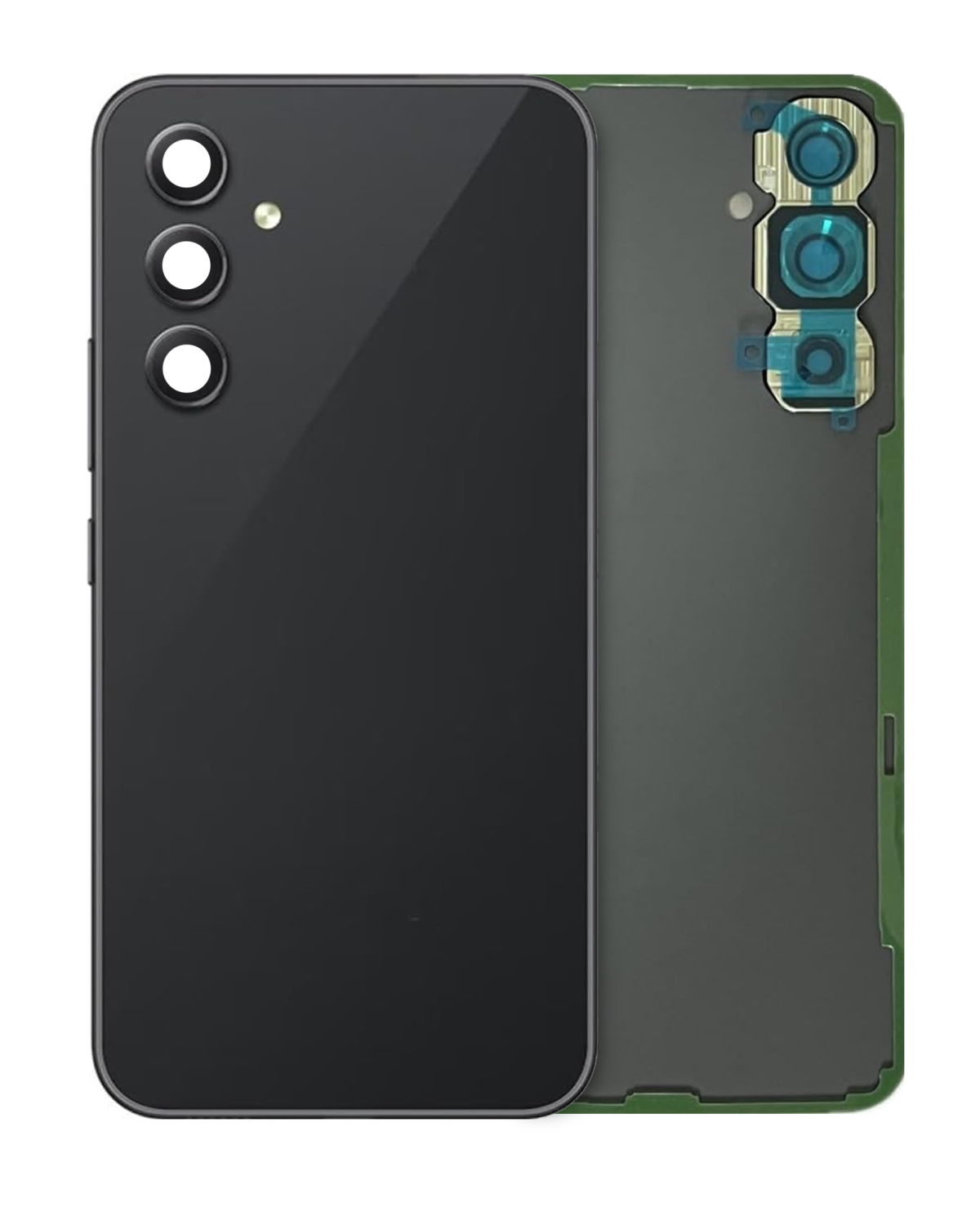 Samsung Galaxy A54 5G İle Uyumlu Arka Kapak Camı Kamera Lensli (A546 2023) (Servis Paketi) (Grafit)