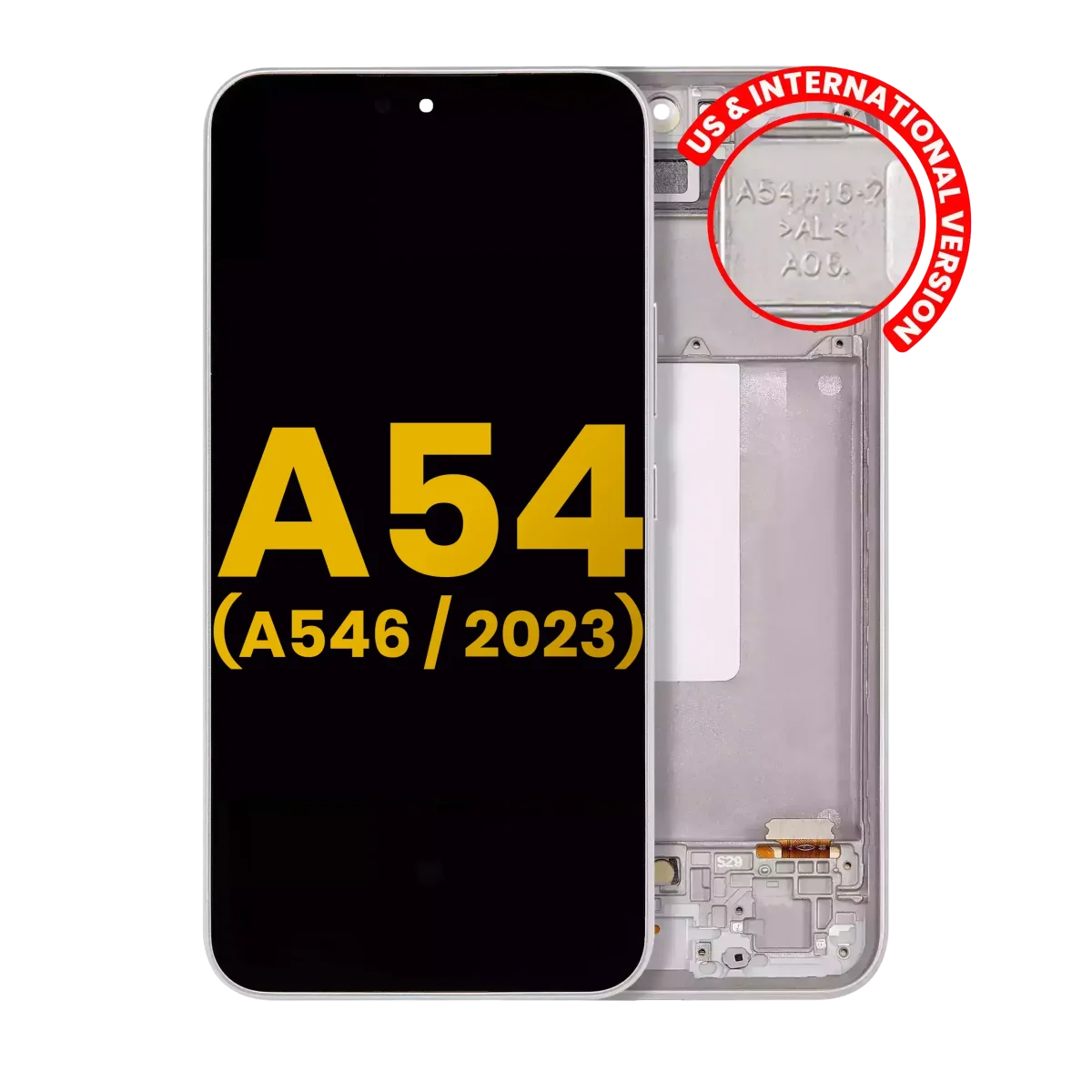 Samsung Galaxy A54 5G İle Uyumlu İçin Çerçeveli ekran (A546 2023) - Orijinal (Beyaz)  Orijinal Ekranı