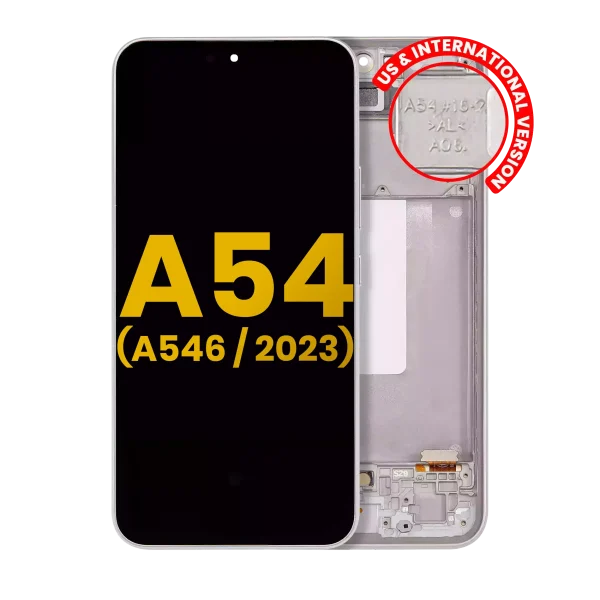 Samsung Galaxy A54 5G İle Uyumlu İçin Çerçeveli ekran (A546 2023) - Orijinal (Beyaz)  Orijinal Ekranı
