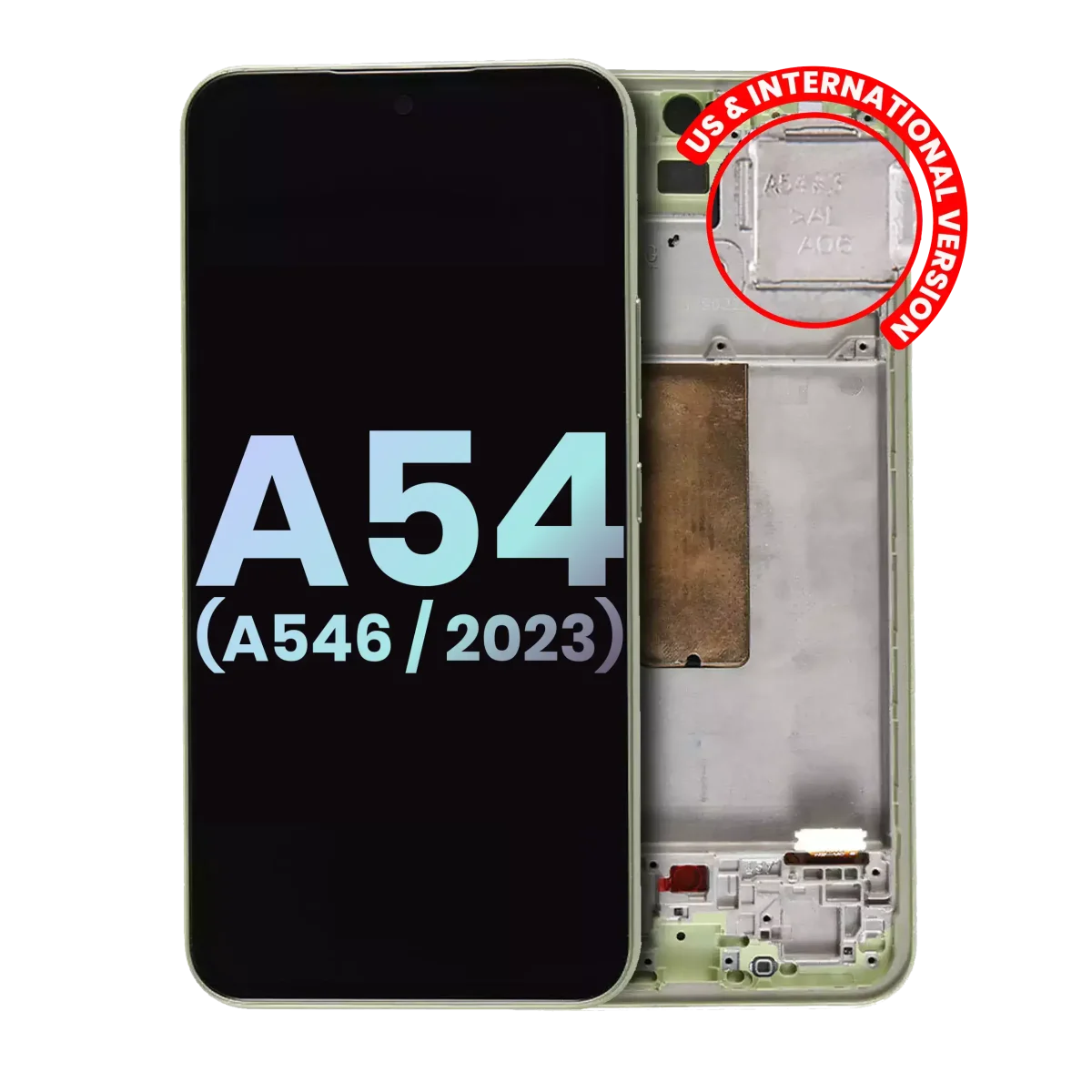 Samsung Galaxy A54 5G İle Uyumlu İçin Çerçeveli ekran (A546 2023) - (Servis Paketi) (Lime)  Orijinal Ekranı - Görsel 5