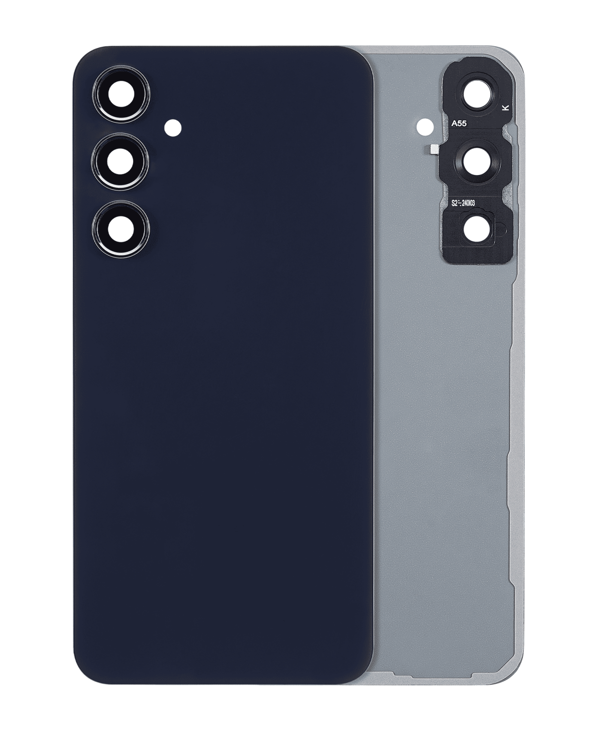 Samsung Galaxy A55 5G İle Uyumlu Arka Kapak Camı Kamera Lensli (A556 2024)  (Lacivert) - Görsel 3