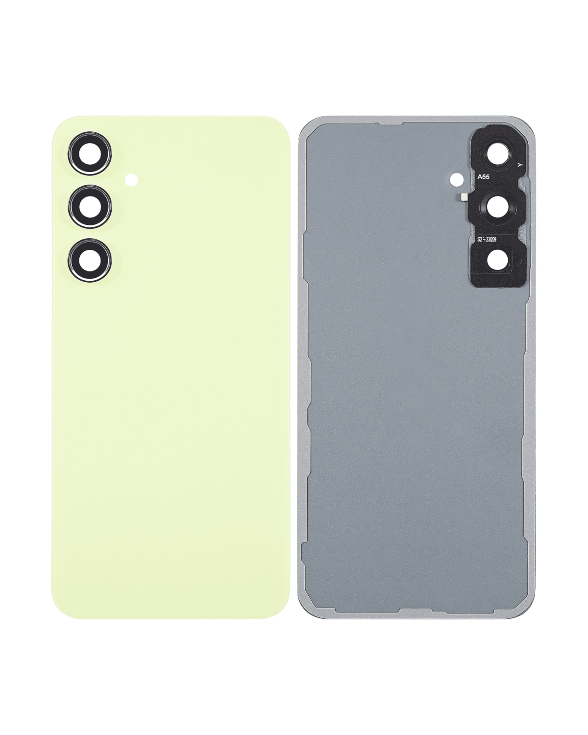 Samsung Galaxy A55 5G İle Uyumlu Arka Kapak Camı Kamera Lensli (A556 2024) (Limon) - Görsel 5