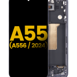 Samsung Galaxy A55 İle Uyumlu İçin Çerçeveli ekran (A556 2024) Orijinal (Lacivert)  Orijinal Ekranı Uyumlu