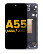 Samsung Galaxy A55 İle Uyumlu İçin Çerçeveli ekran (A556 2024) Orijinal (Lacivert)  Orijinal Ekranı Uyumlu