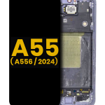 Samsung Galaxy A55 İle Uyumlu İçin Çerçeveli ekran (A556 2024) Orijinal (Leylak)  Orijinal Ekranı Uyumlu