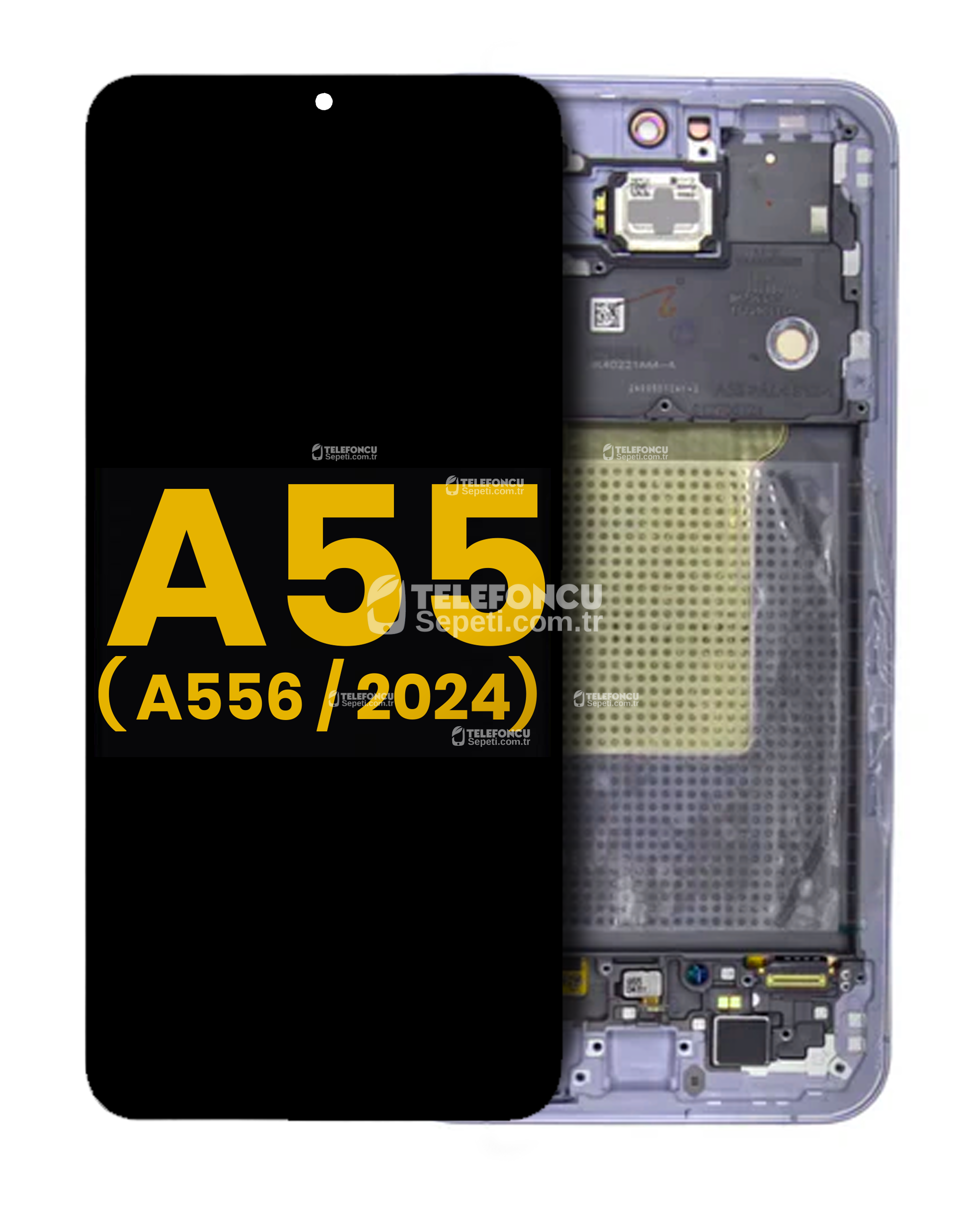 Samsung Galaxy A55 İle Uyumlu İçin Çerçeveli ekran (A556 2024) Orijinal (Leylak)  Orijinal Ekranı Uyumlu Samsung Galaxy A55 İle Uyumlu İçin Çerçeveli ekran (A556 2024) Orijinal (Leylak)  Orijinal Ekranı Uyumlu