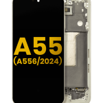 Samsung Galaxy A55 İle Uyumlu İçin Çerçeveli ekran (A556 2024) Orijinal (Limon)  Orijinal Ekranı Uyumlu