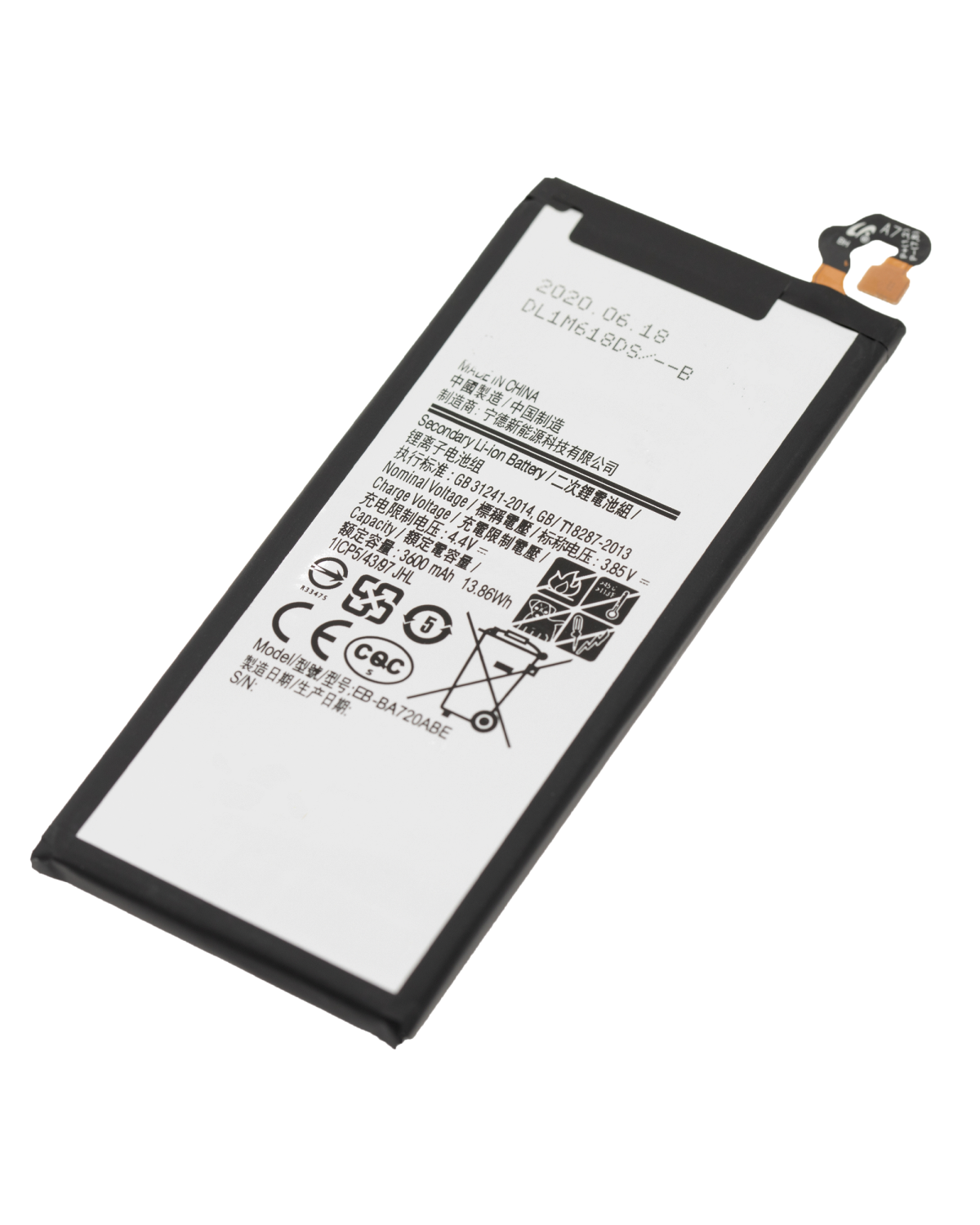 Samsung Galaxy A7 İle Uyumlu Batarya Pil (A720 2017) J7 Pro (J730 2017) (EB-BA720ABE) - Görsel 4