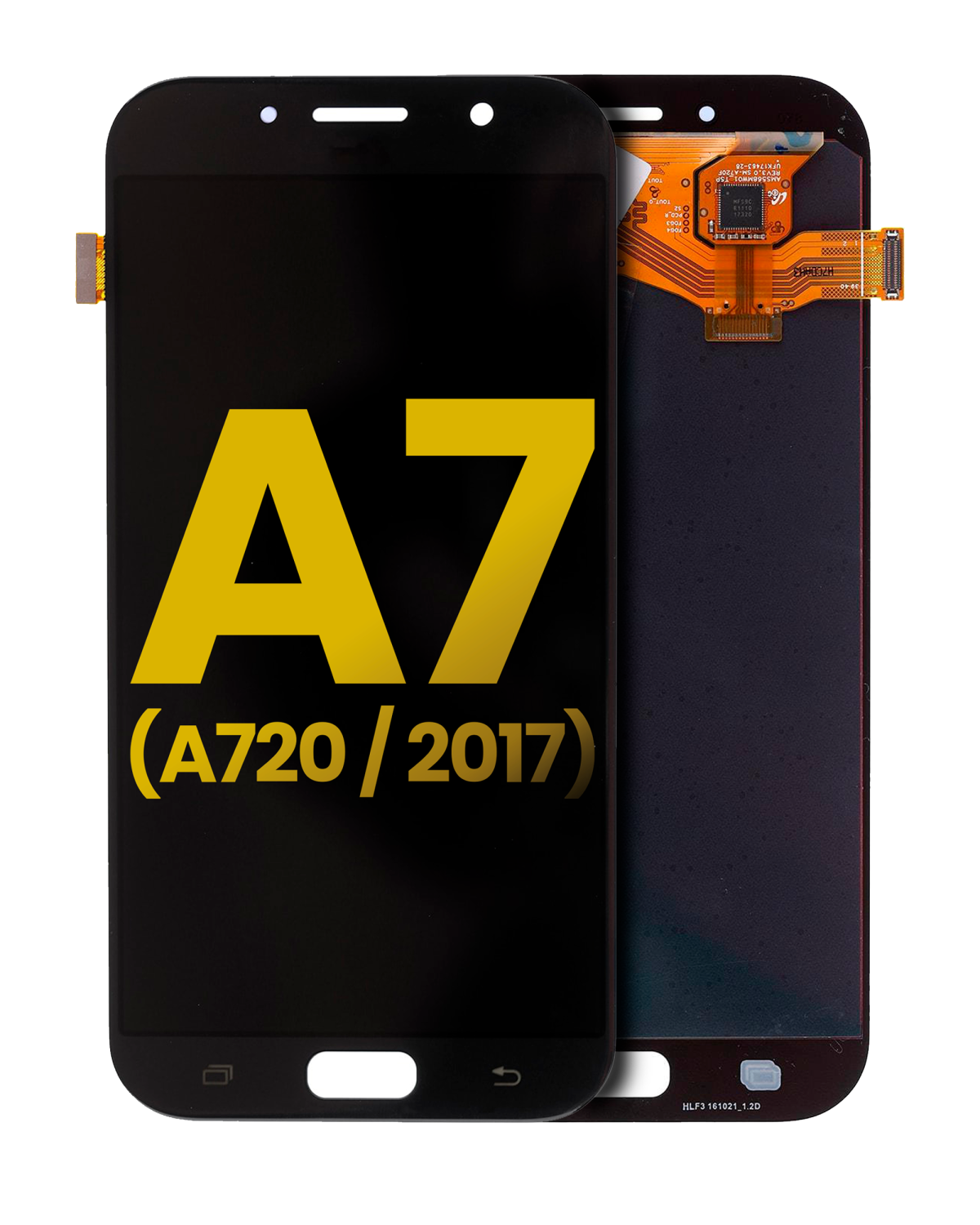 Samsung Galaxy A7 İle Uyumlu Çerçevesiz ekran Orijinal Ekranı (A720 2017) (Yenilenmiş: Kozmetik Sınıf: Yeni) (Siyah)