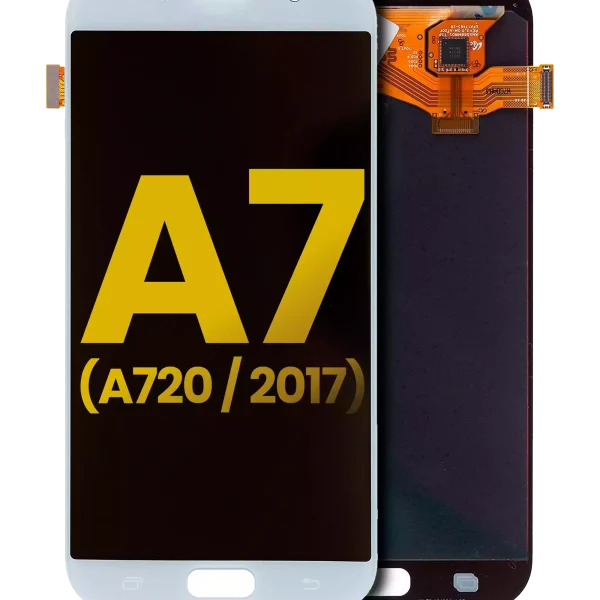 Samsung Galaxy A7 ile İle Uyumlu Uyumlu Çerçevesiz ekran Orijinal Ekranı (Yenilenmiş: Kozmetik Sınıf: Yeni) (A720 2017) (Gök Mavisi)
