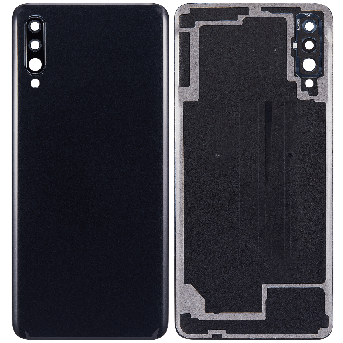 Samsung Galaxy A70 Arka İle Uyumlu kapak Cam (A705 2019) (Aftermarket Plus) (Siyah) - Görsel 2