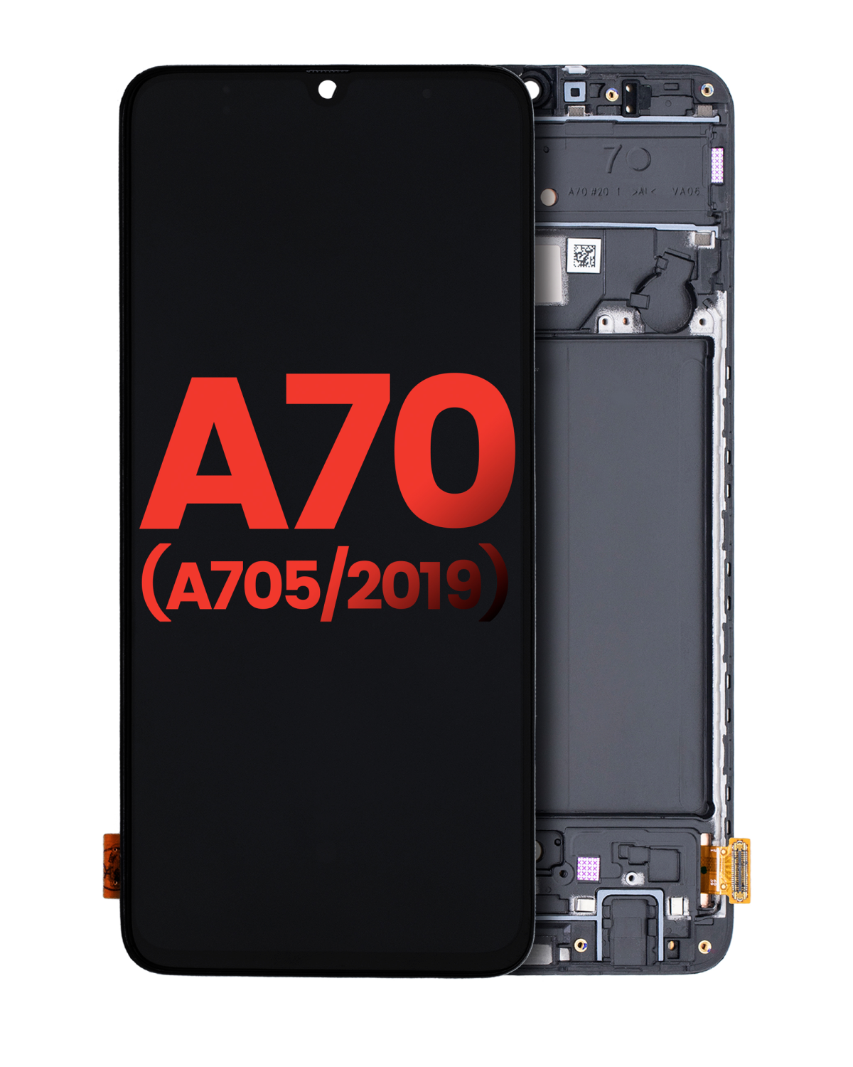 Samsung Galaxy A70 İle Uyumlu Çerçeveli ekran Orijinal Ekranı (A705 2019) (6.67") (Aftermarket Plus) (Tüm Renkler)