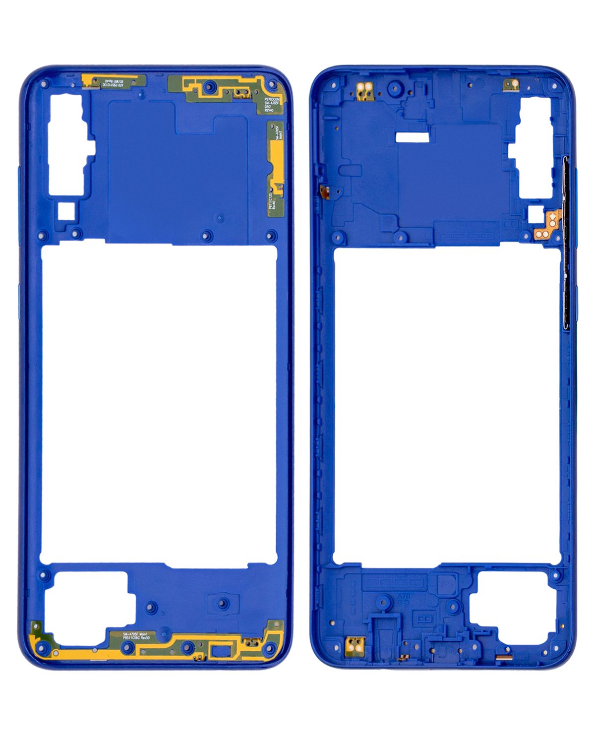 Samsung Galaxy A70 Orta İle Uyumlu Çerçeve Muhafazası (A705 2019) (Aftermarket Plus) (Mavi) - Görsel 2