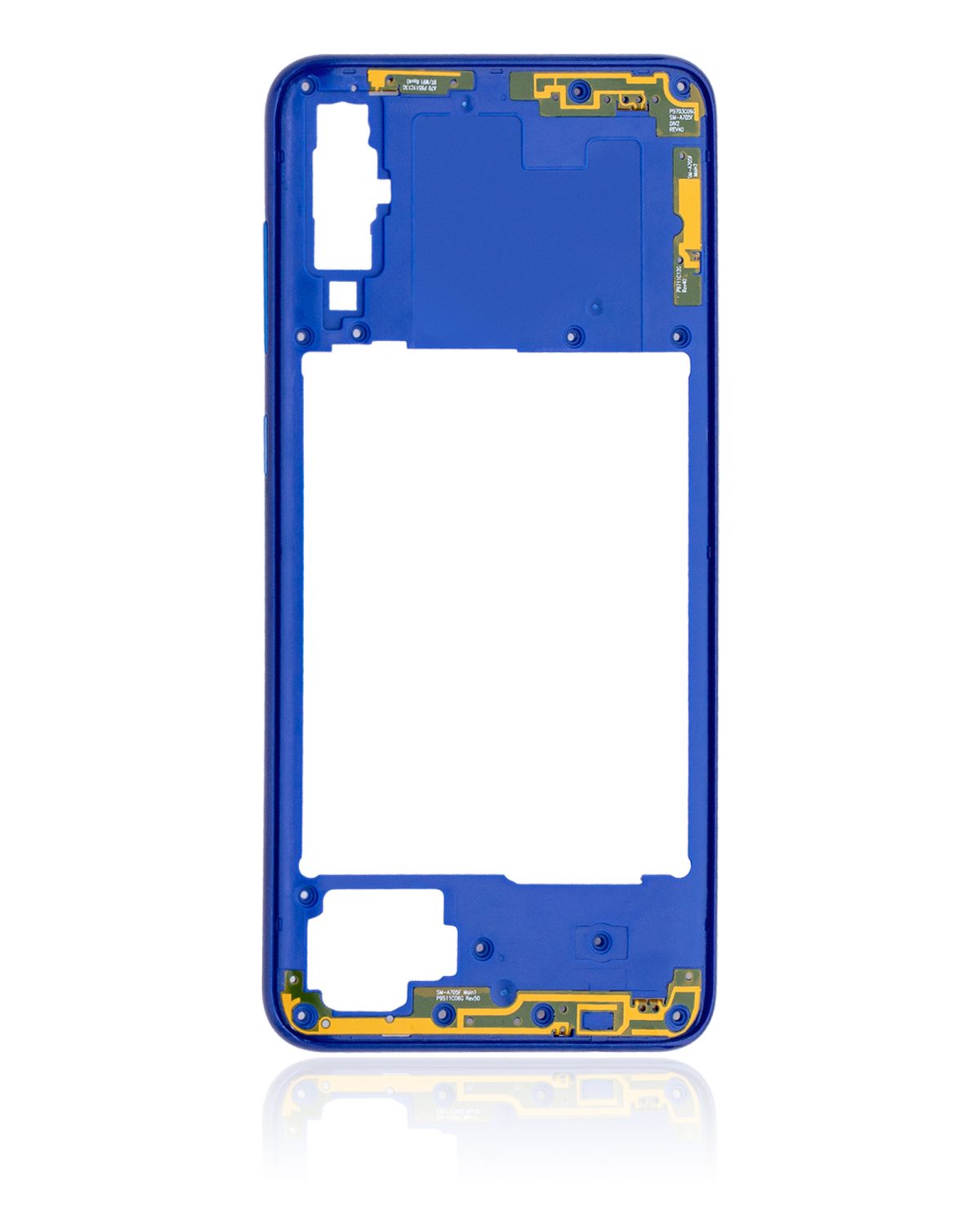 Samsung Galaxy A70 Orta İle Uyumlu Çerçeve Muhafazası (A705 2019) (Aftermarket Plus) (Mavi) - Görsel 4