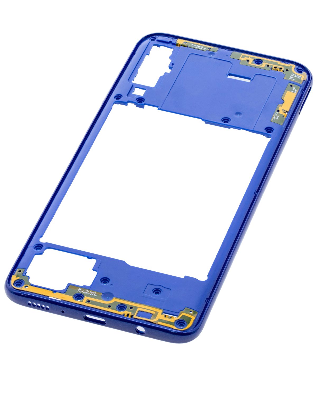 Samsung Galaxy A70 Orta İle Uyumlu Çerçeve Muhafazası (A705 2019) (Aftermarket Plus) (Mavi) - Görsel 6