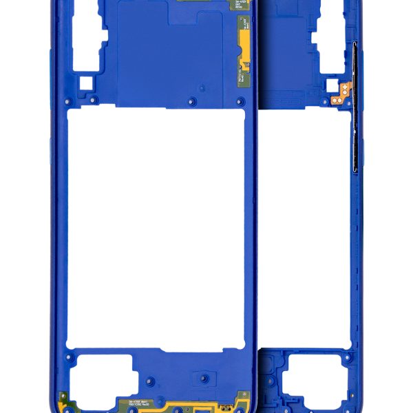 Samsung Galaxy A70 Orta İle Uyumlu Çerçeve Muhafazası (A705 2019) (Aftermarket Plus) (Mavi)